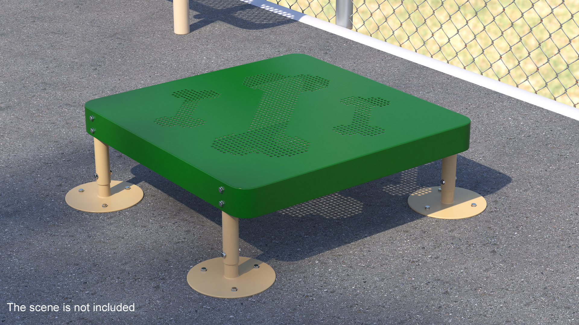 3D Dog Park Starter Table Green model