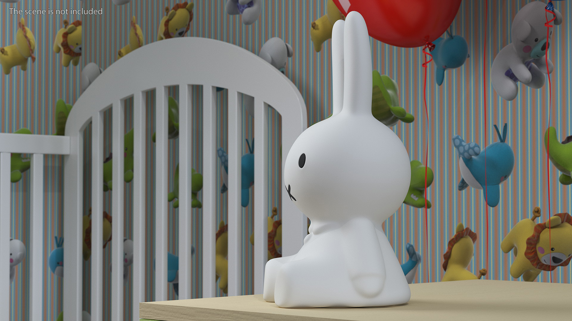 3D Miffy Star Light Rabbit Lamp model