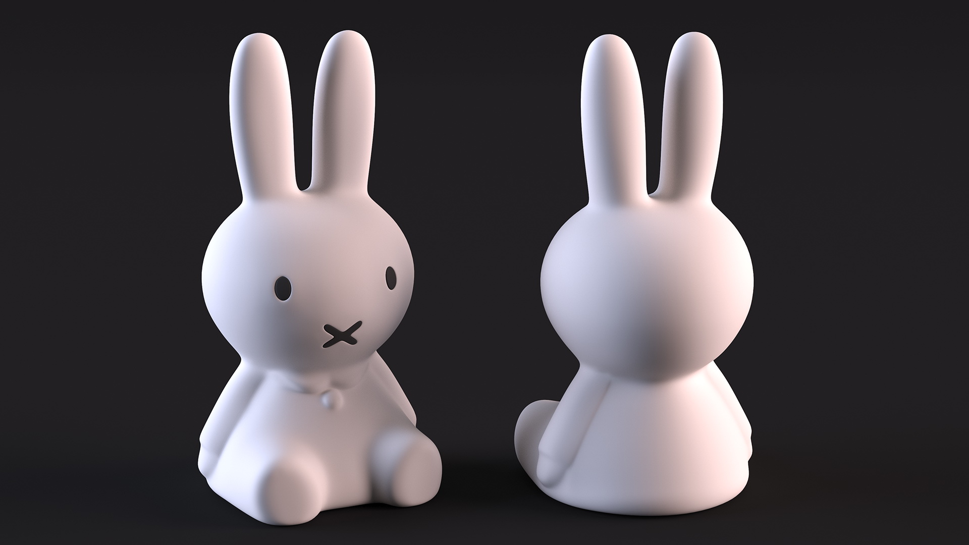 3D Miffy Star Light Rabbit Lamp model