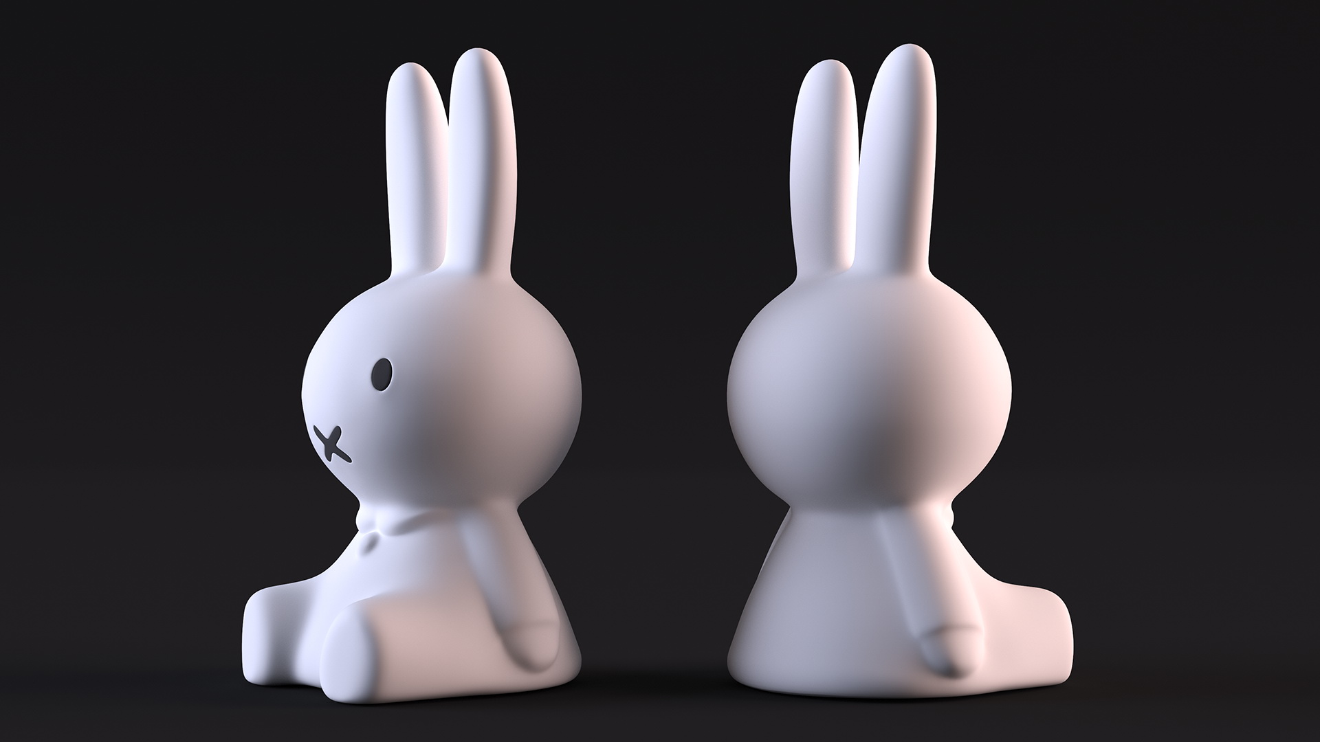 3D Miffy Star Light Rabbit Lamp model