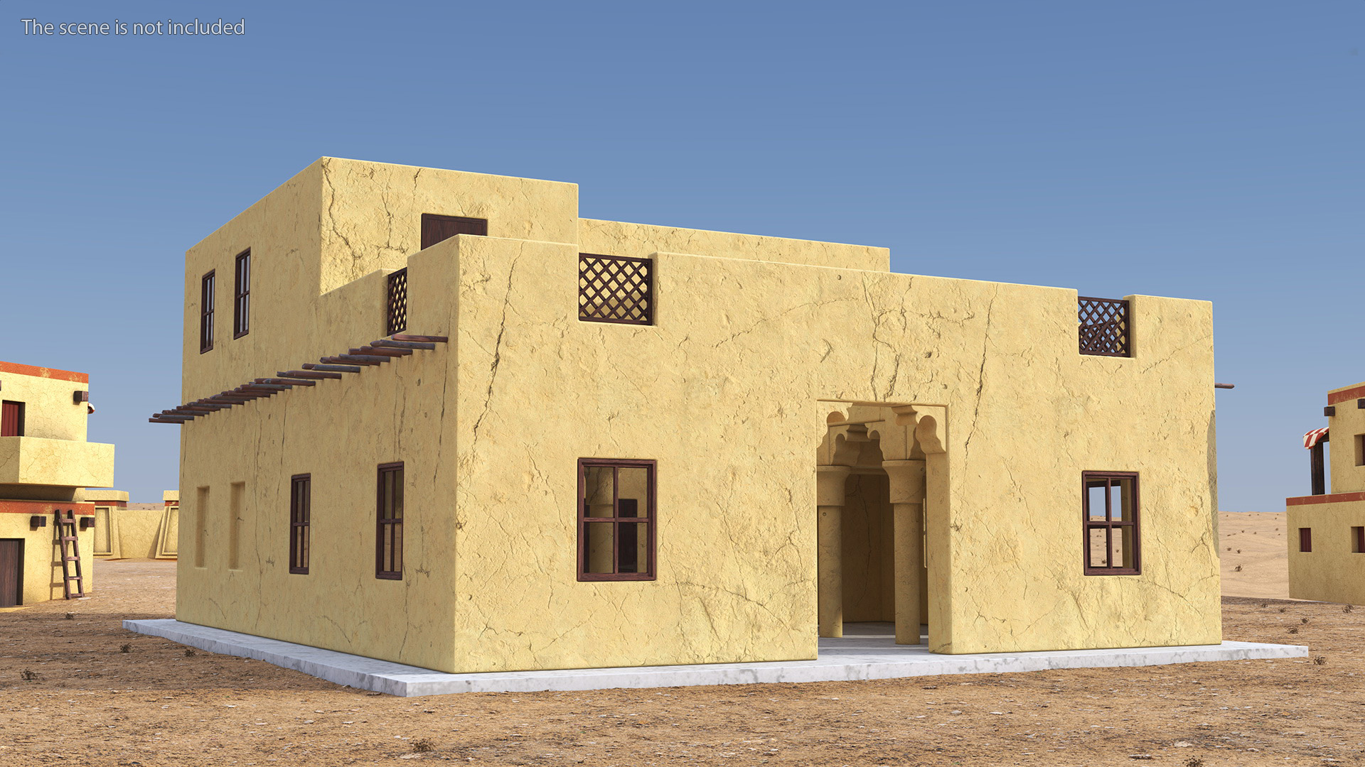 3D Middle Eastern Adobe House