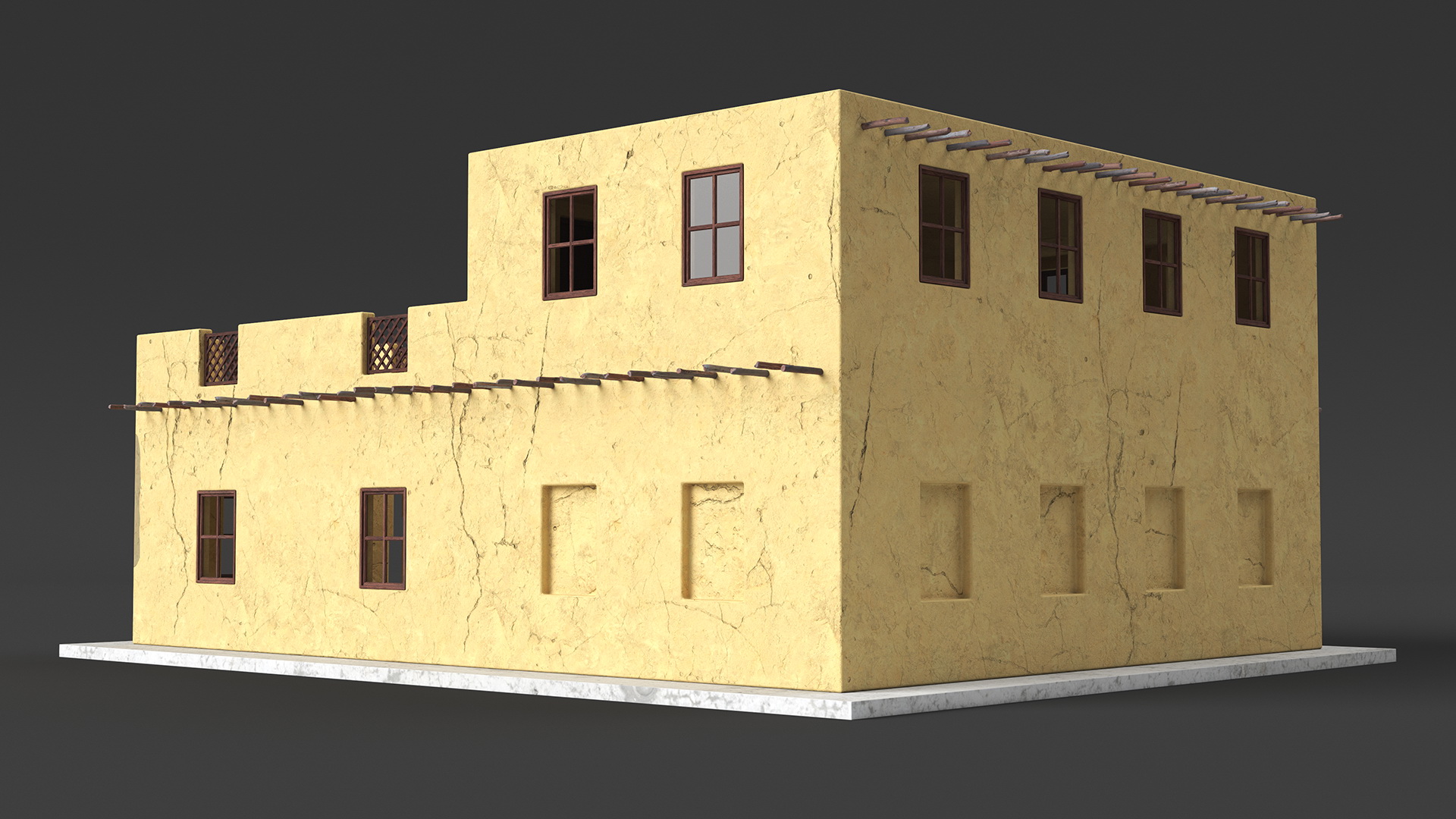 3D Middle Eastern Adobe House