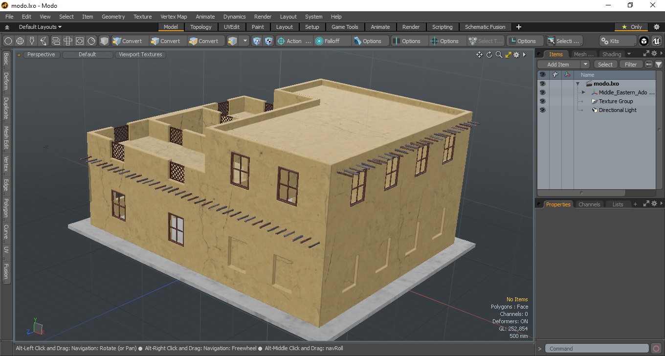 3D Middle Eastern Adobe House
