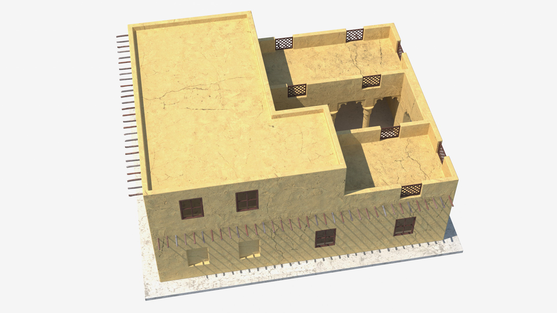 3D Middle Eastern Adobe House