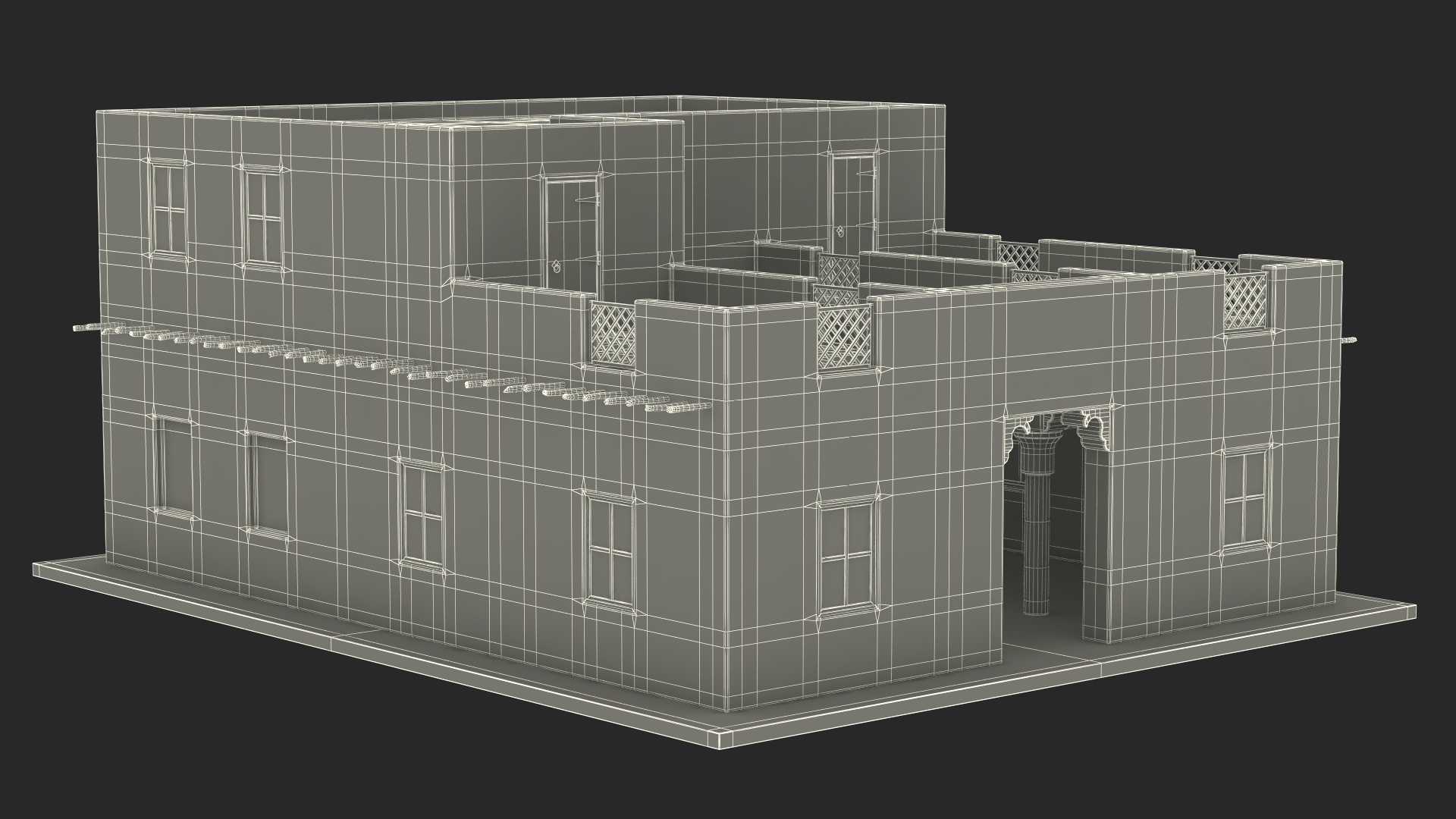 3D Middle Eastern Adobe House
