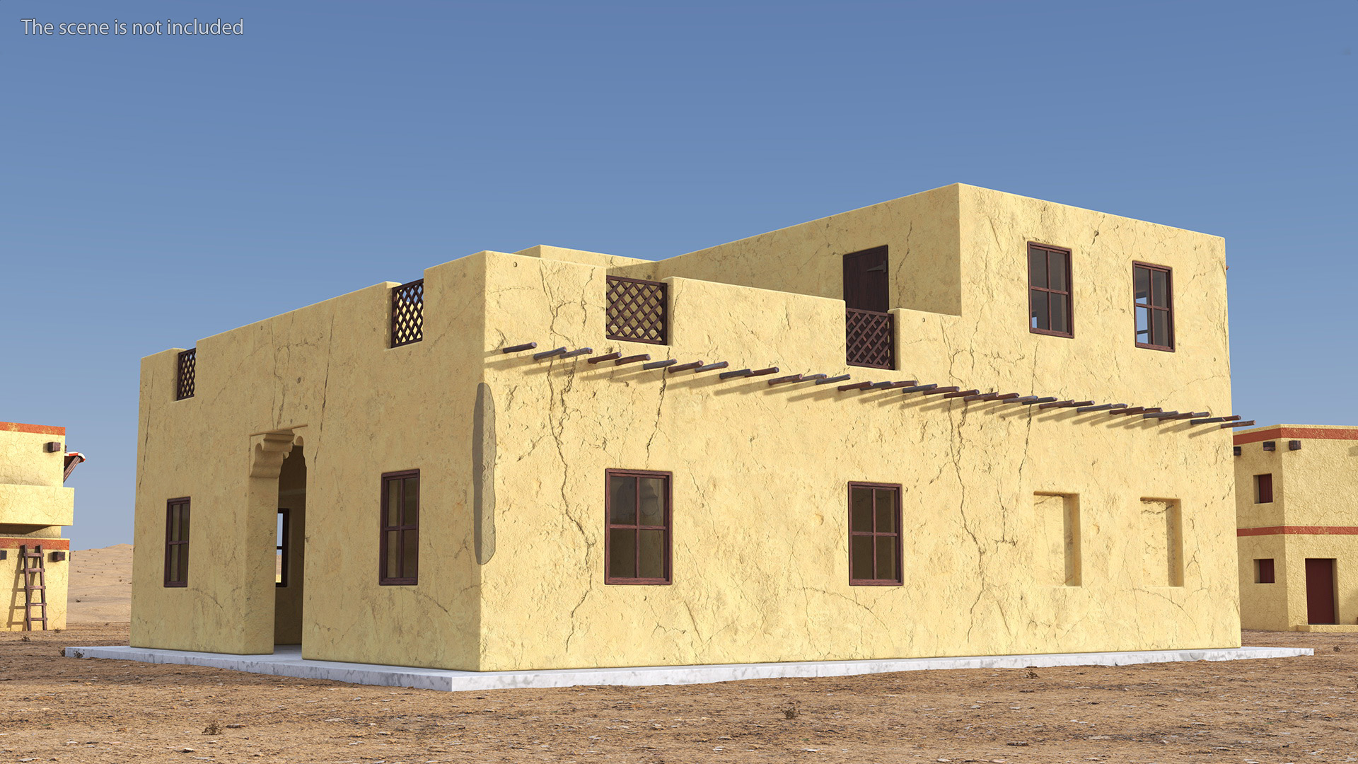 3D Middle Eastern Adobe House