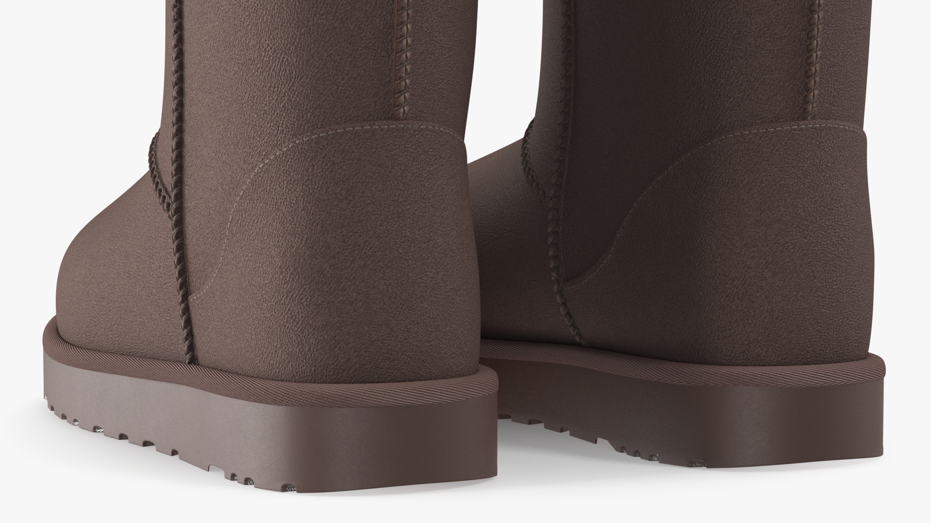 3D model Classic Short Boots for Ladies Fur Brown