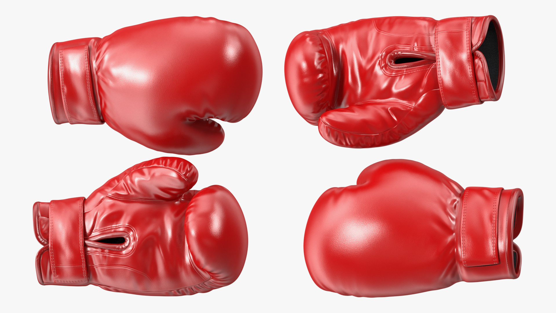 3D Red Training Boxing Gloves