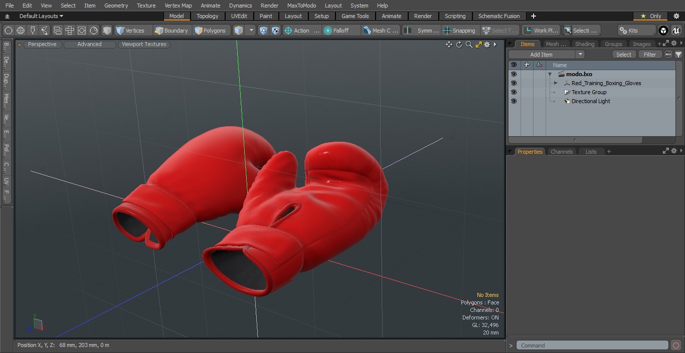 3D Red Training Boxing Gloves