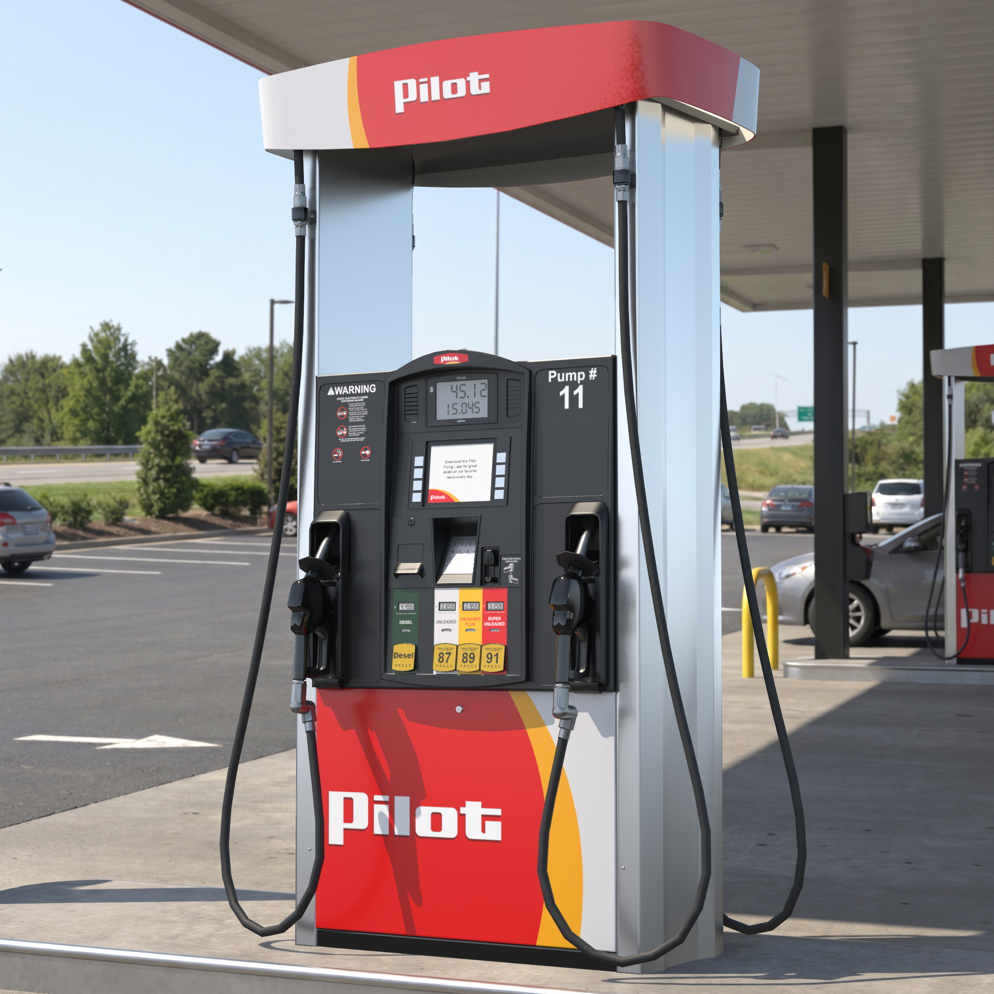 Gas Pump Pilot Game Ready 3D model preview