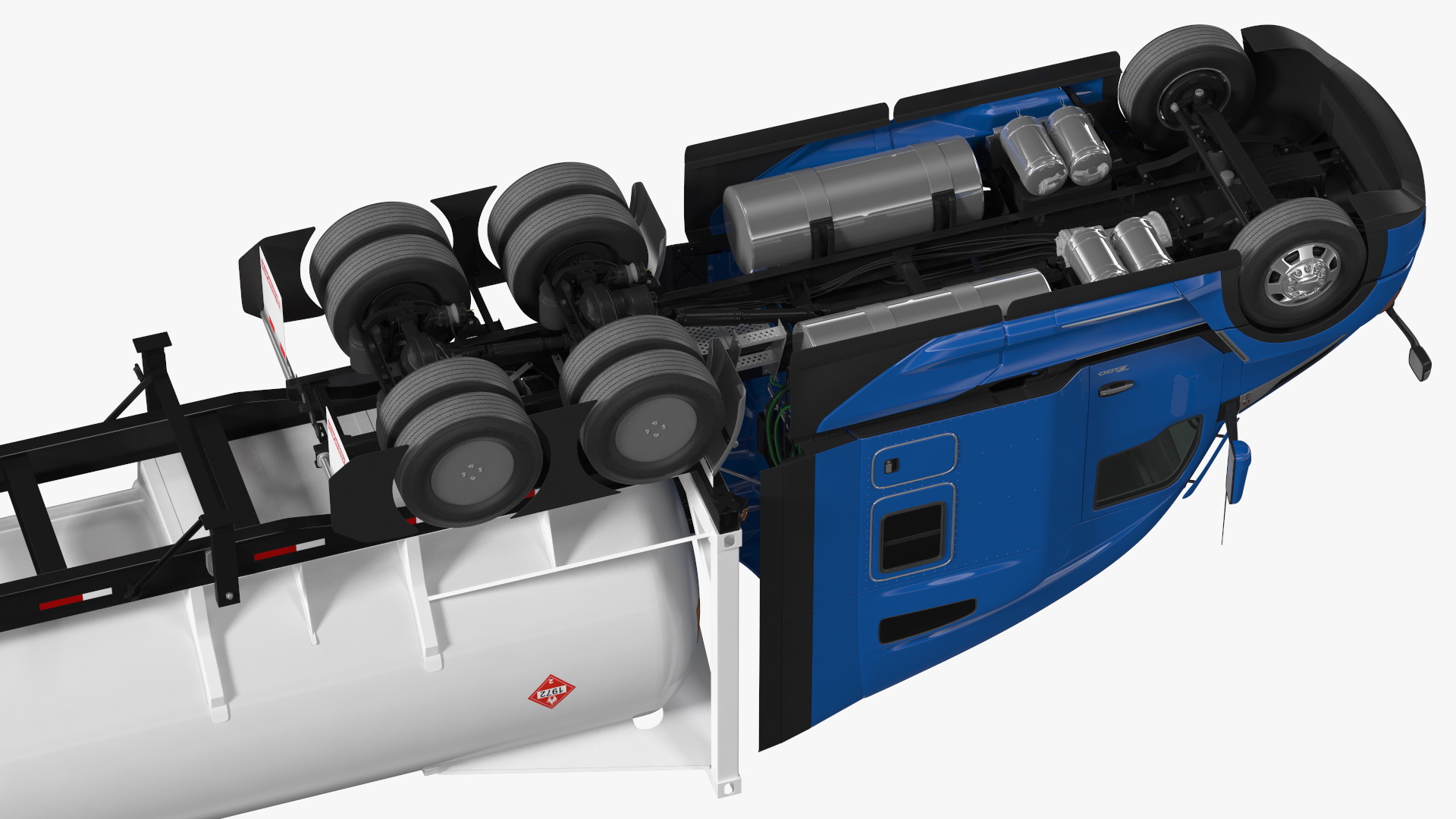 3D Kenworth T680 Truck with Liquid Natural Gas Trailer