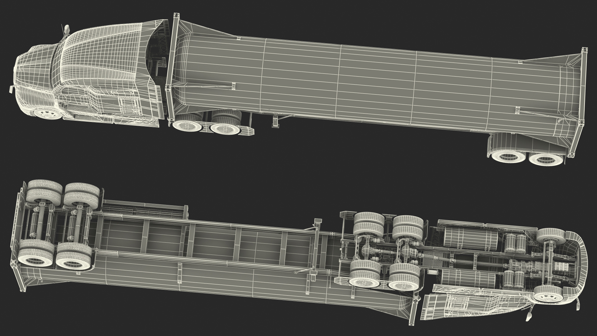 3D Kenworth T680 Truck with Liquid Natural Gas Trailer