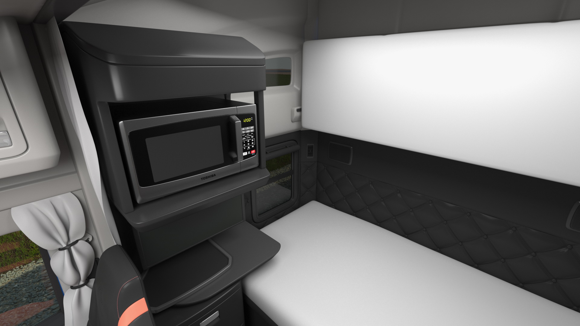 3D Kenworth T680 Truck with Liquid Natural Gas Trailer