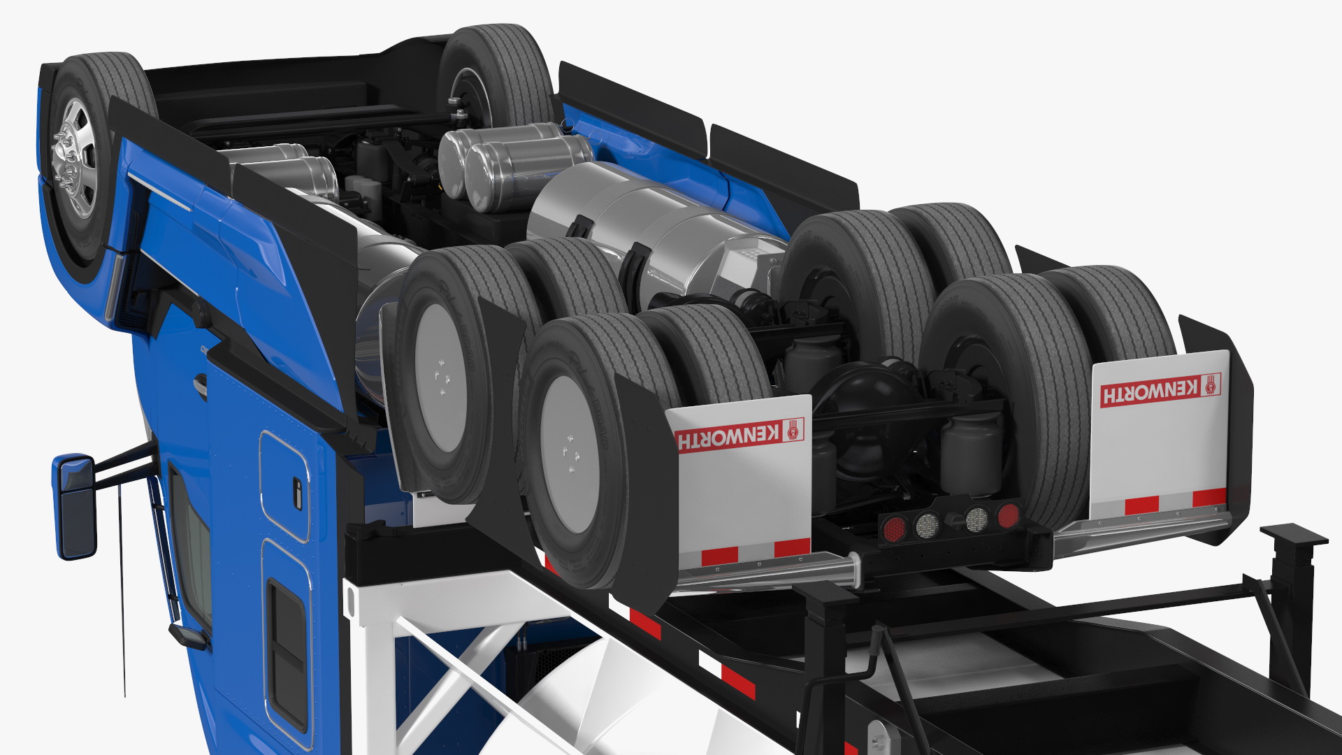 3D Kenworth T680 Truck with Liquid Natural Gas Trailer