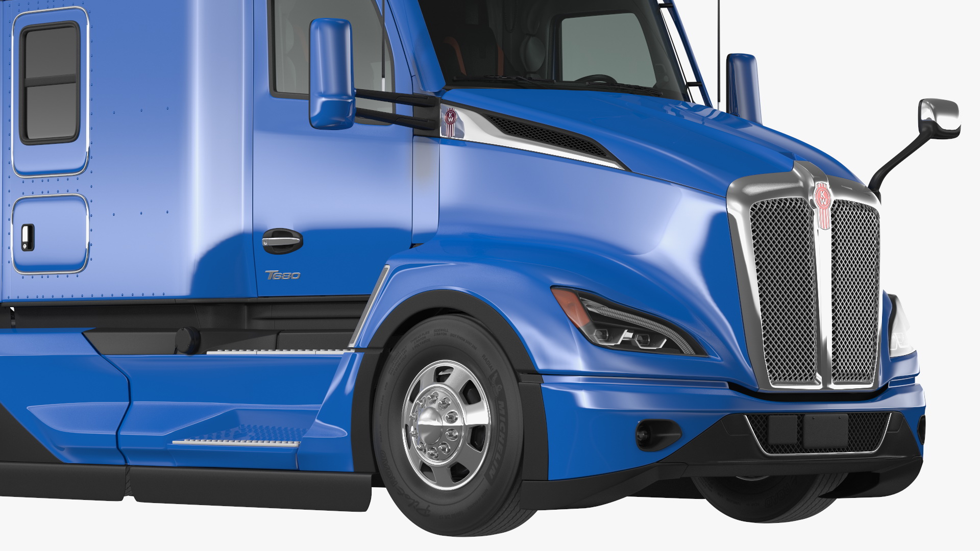 3D Kenworth T680 Truck with Liquid Natural Gas Trailer