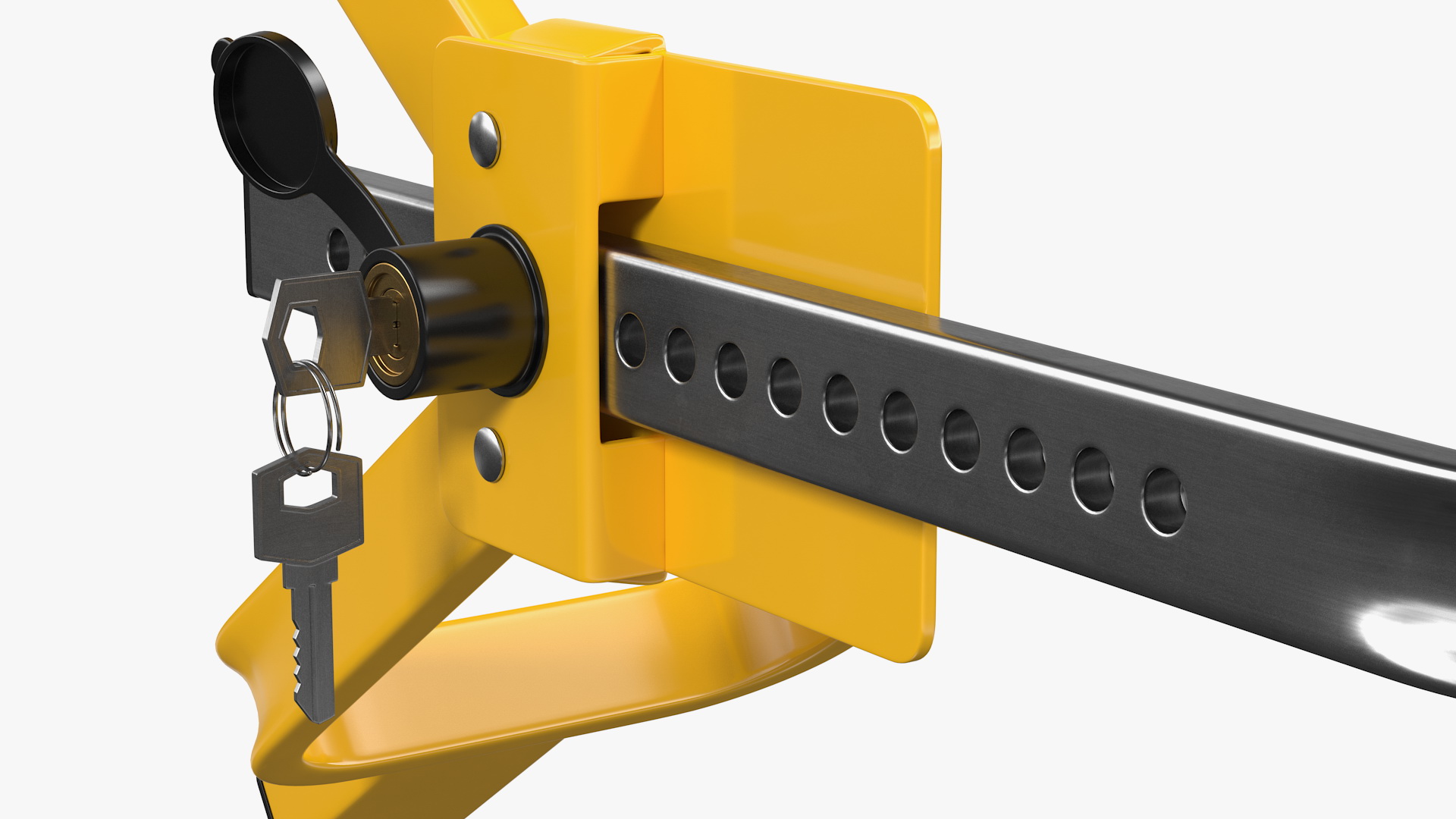 Anti Theft Wheel Lock Clamp with Keys 3D