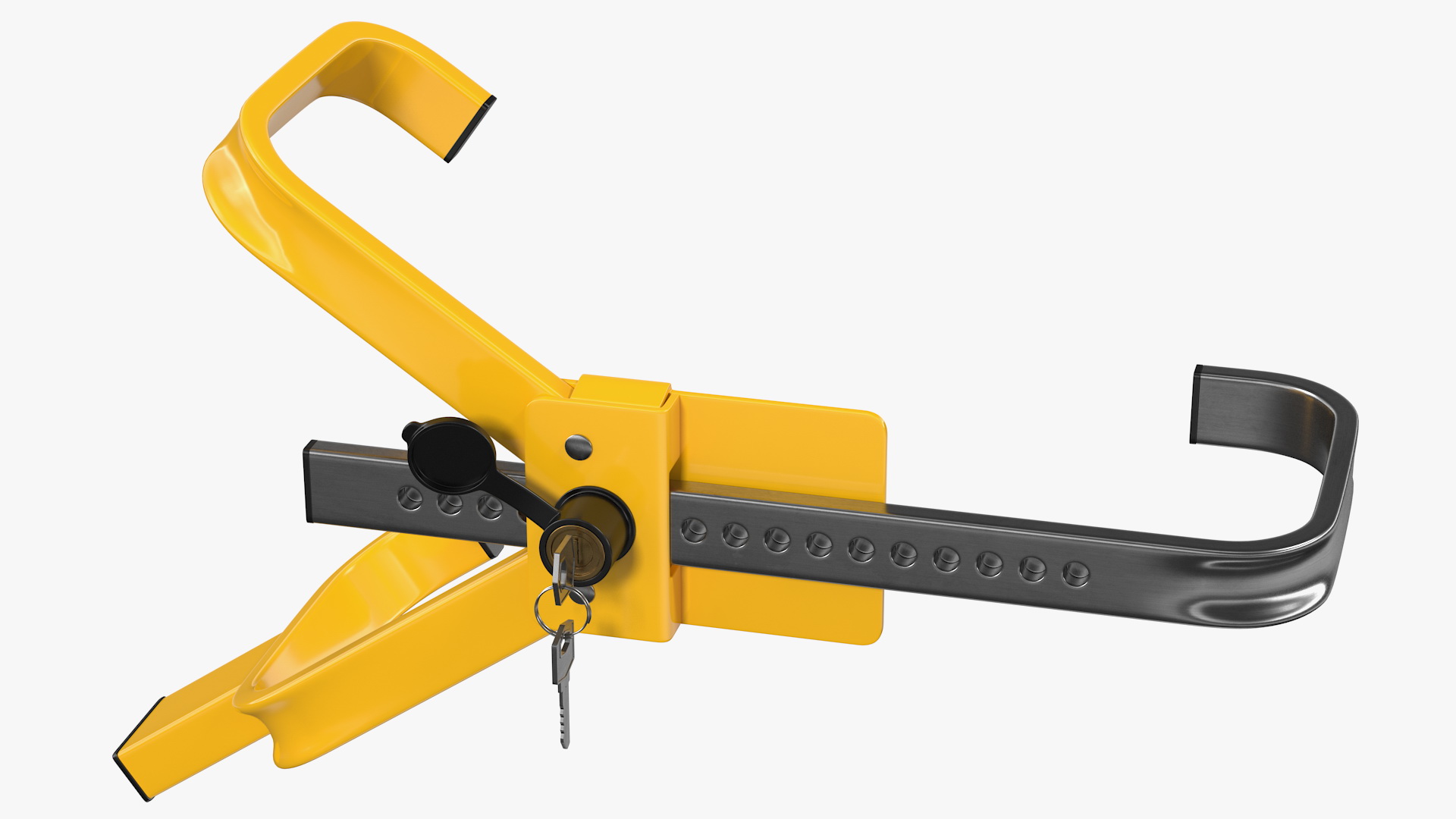 Anti Theft Wheel Lock Clamp with Keys 3D
