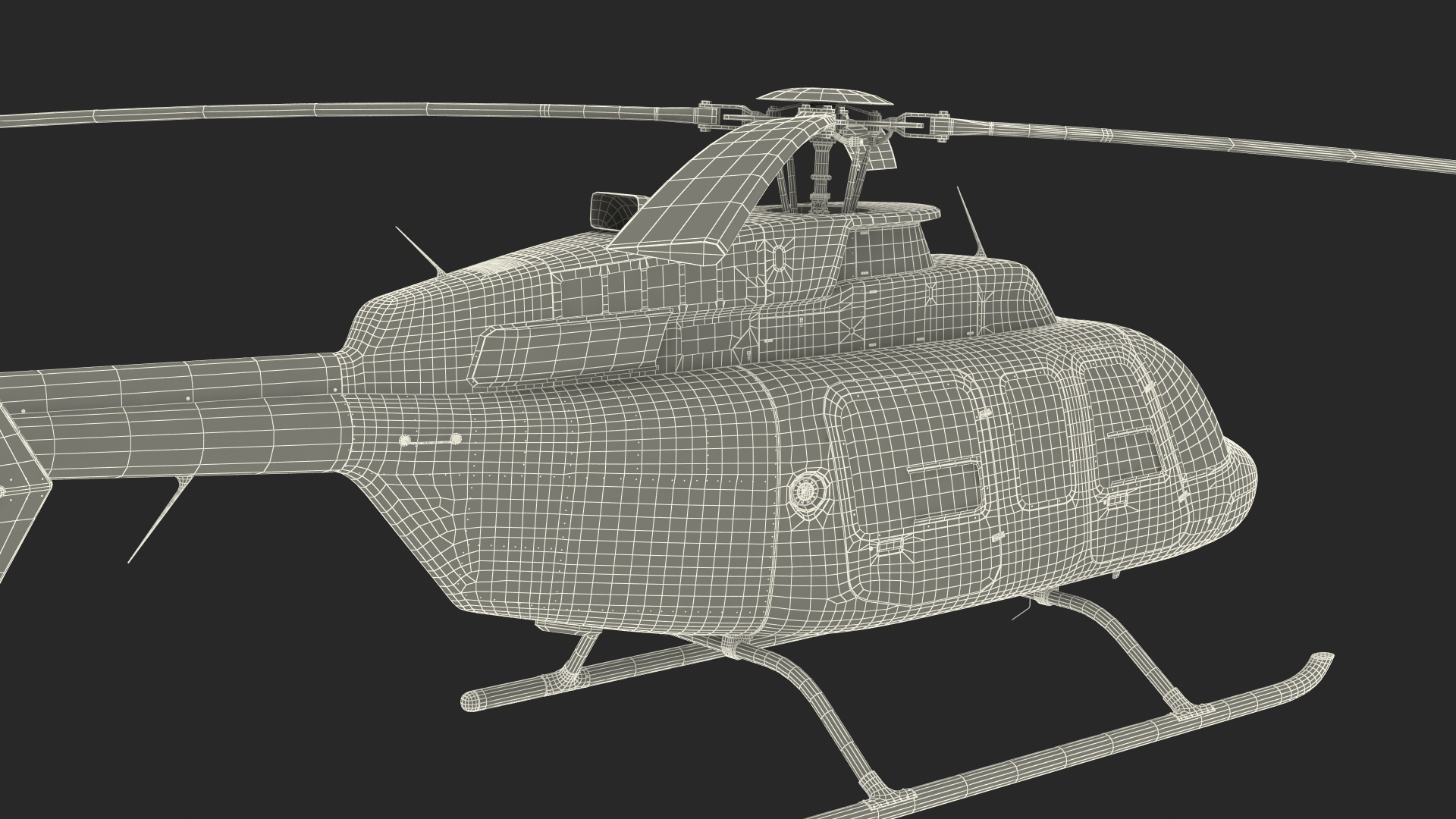 Civilian Passenger Helicopter Generic Rigged 3D model