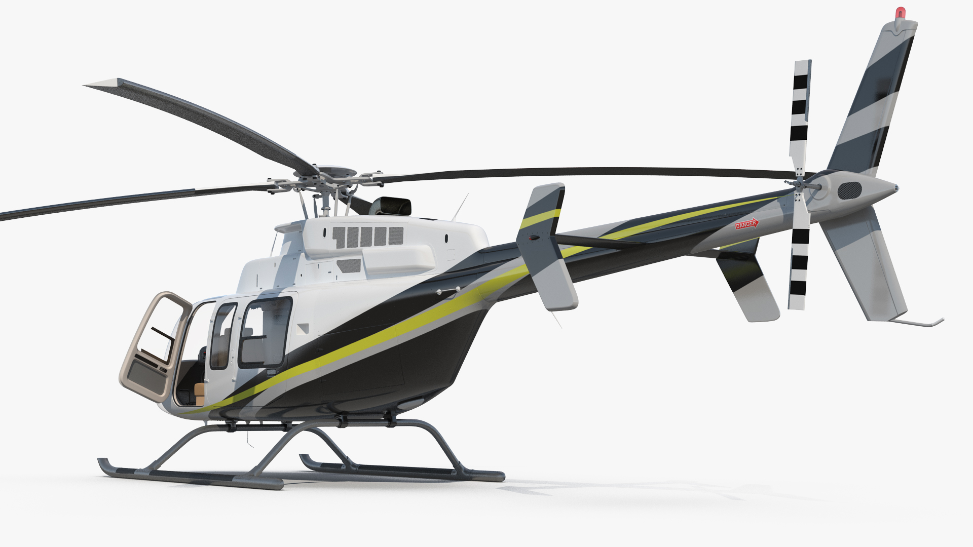 Civilian Passenger Helicopter Generic Rigged 3D model