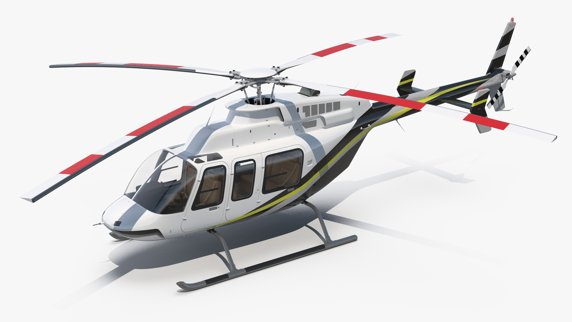 Civilian Passenger Helicopter Generic Rigged 3D model