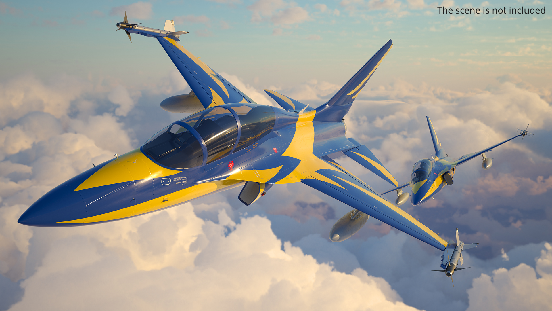 Military Training Aircraft with Guided Rockets - view 8