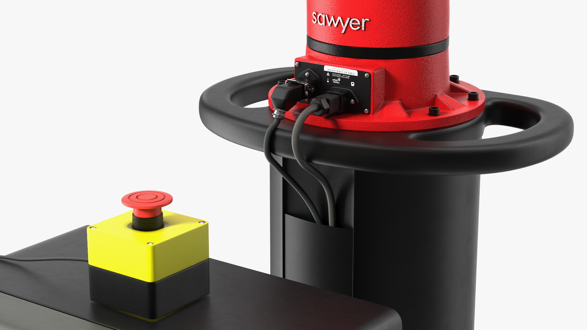 3D Sawyer Black Edition Collaborative Robot with Pedestal Rigged