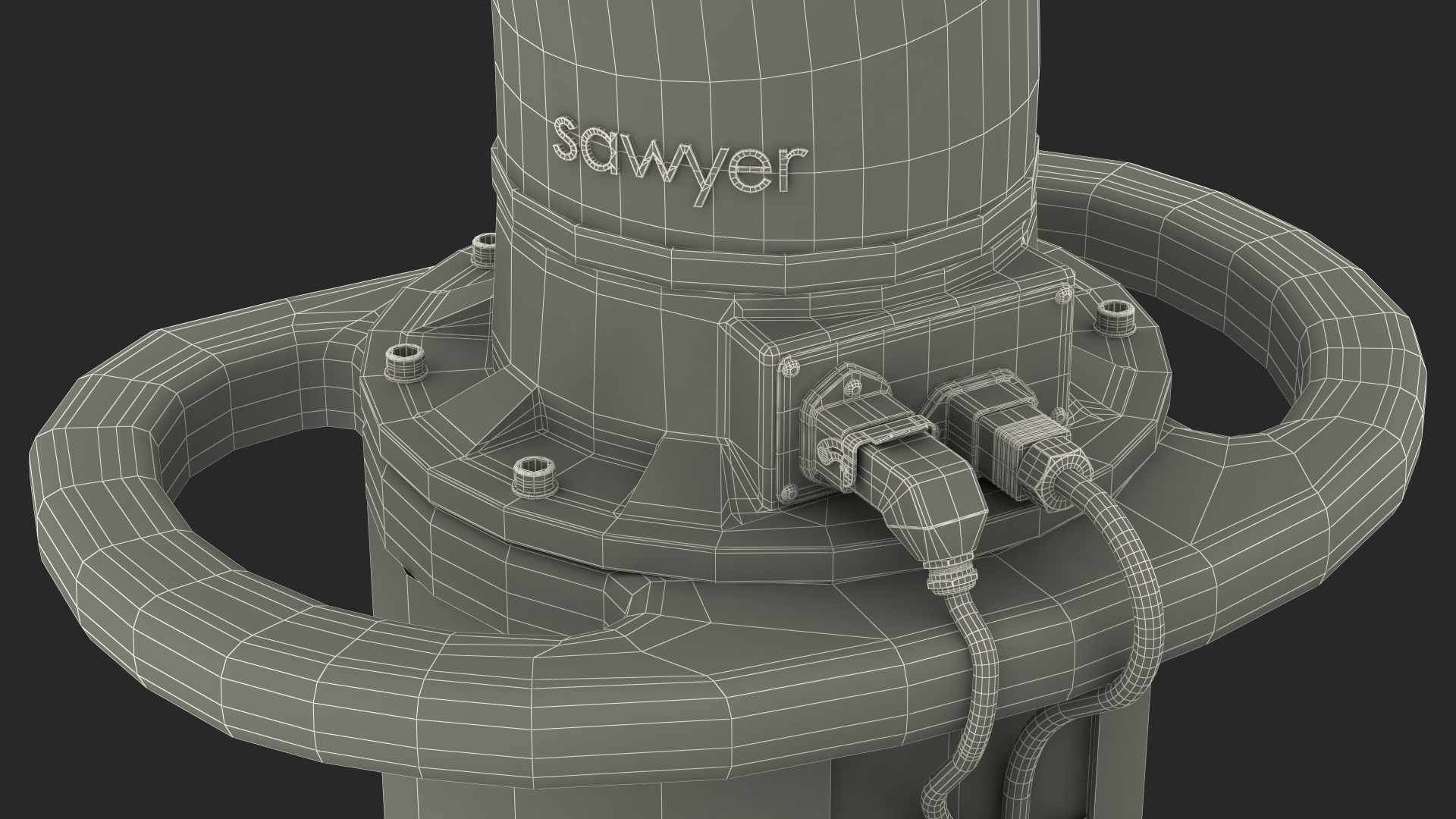 3D Sawyer Black Edition Collaborative Robot with Pedestal Rigged