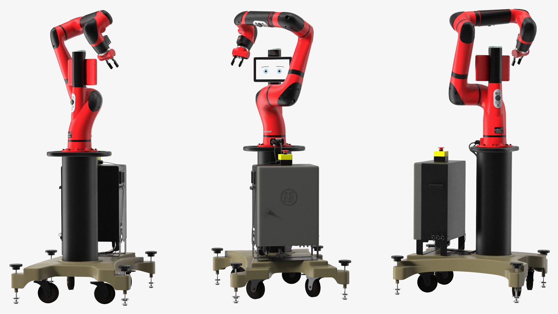 3D Sawyer Black Edition Collaborative Robot with Pedestal Rigged