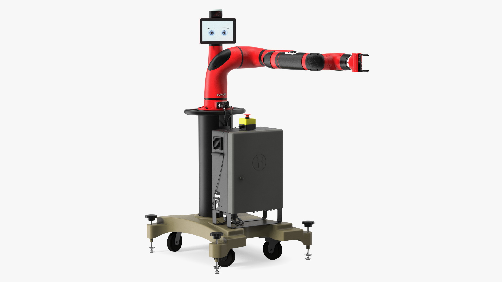3D Sawyer Black Edition Collaborative Robot with Pedestal Rigged