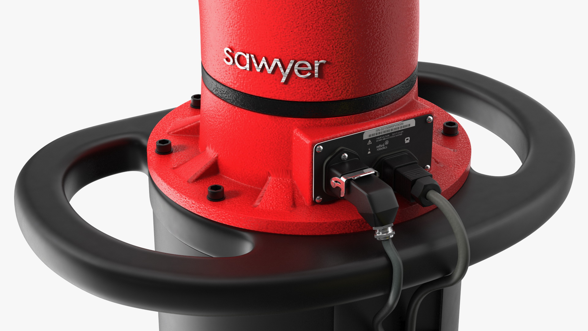 3D Sawyer Black Edition Collaborative Robot with Pedestal Rigged