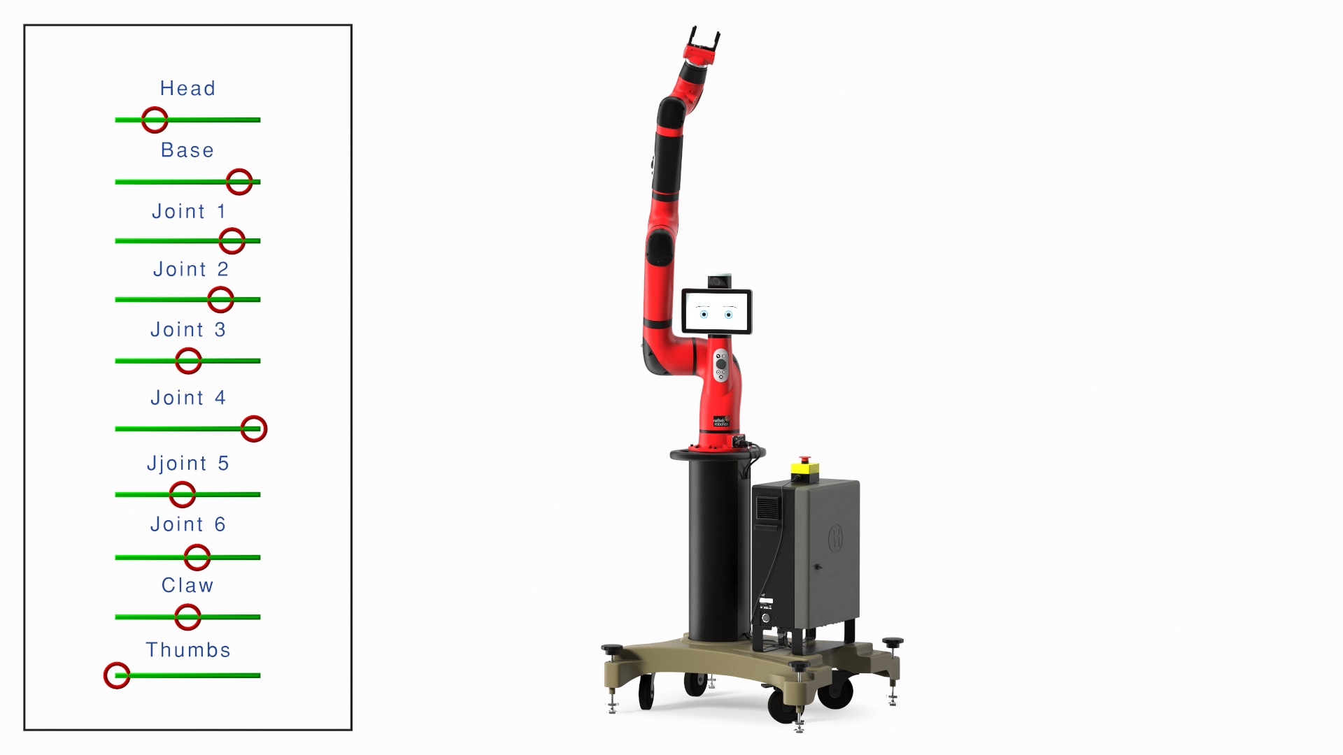 3D Sawyer Black Edition Collaborative Robot with Pedestal Rigged
