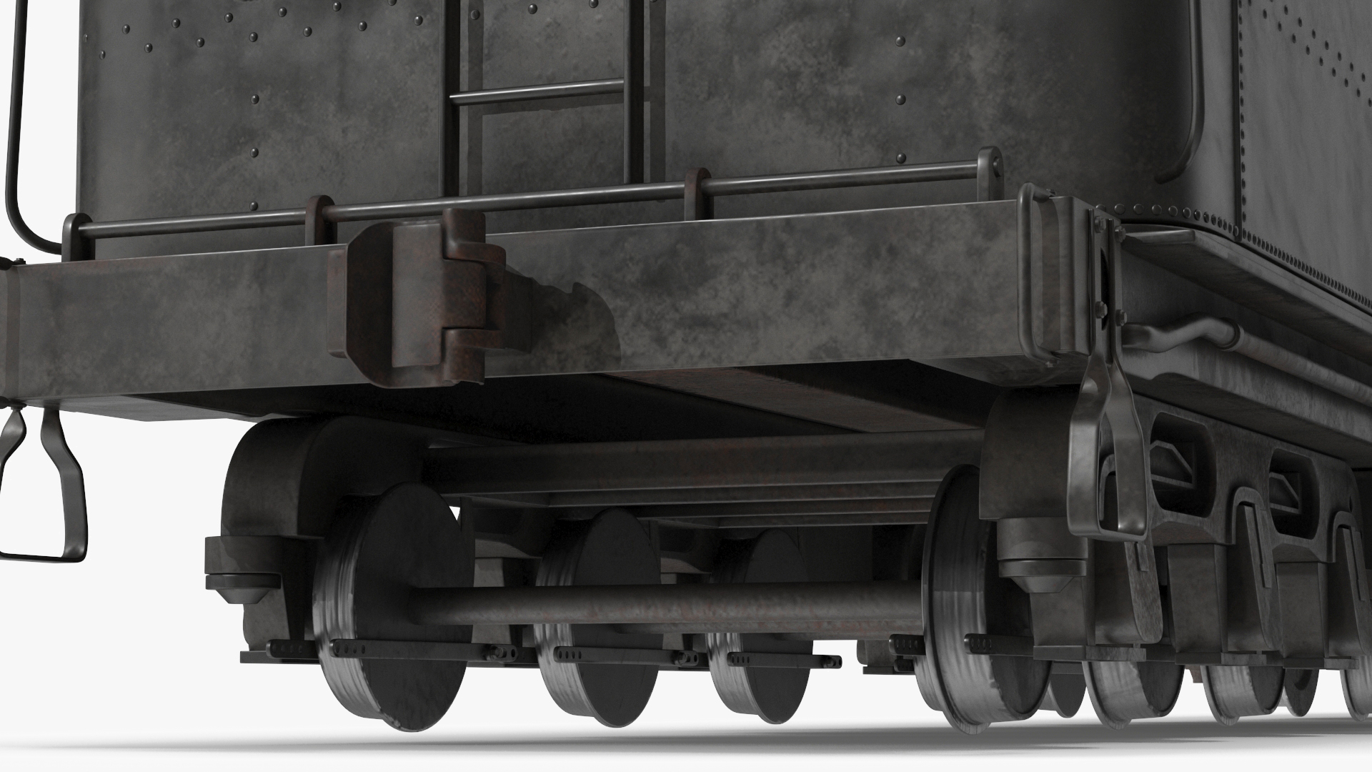3D model Vintage Steam Locomotive ATSF 3415 Rigged for Maya