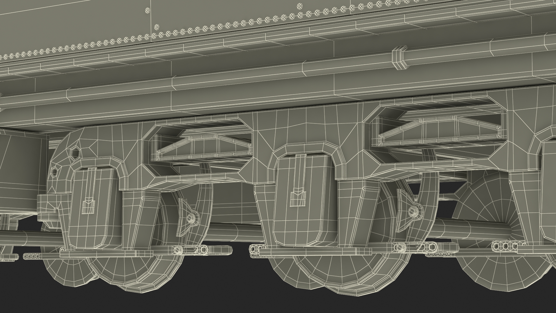 3D model Vintage Steam Locomotive ATSF 3415 Rigged for Maya
