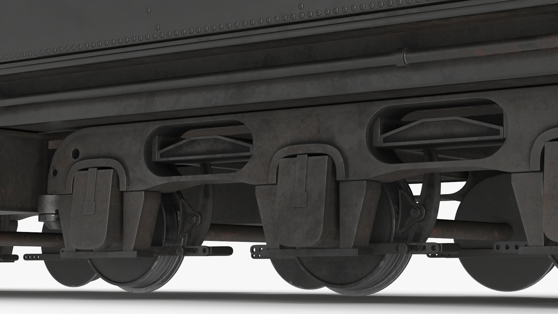 3D model Vintage Steam Locomotive ATSF 3415 Rigged for Maya
