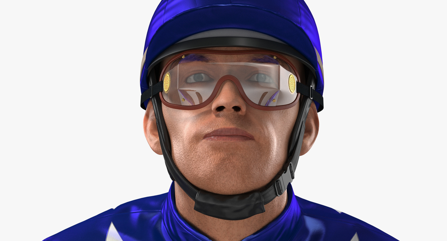 Jockey Riding Horse 3D model