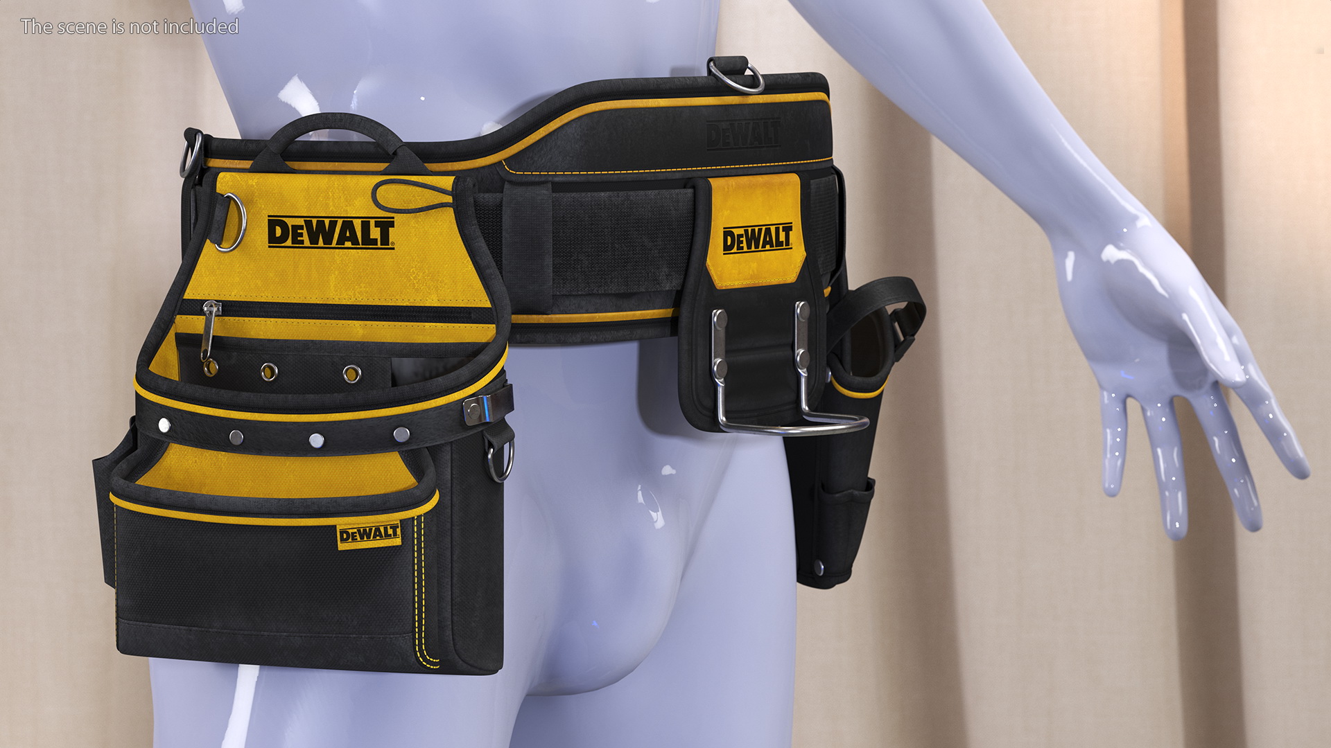 DeWalt DWST1 75552 Multi Purpose Tool Belt Dusty Set 3D