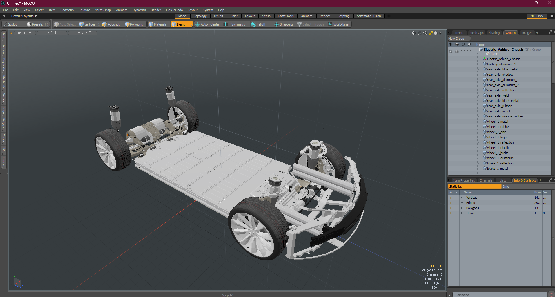 Electric Vehicle Chassis 3D model