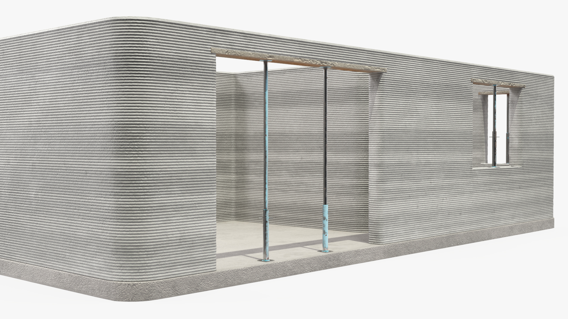 3D model 3D Printed Concrete House Structure
