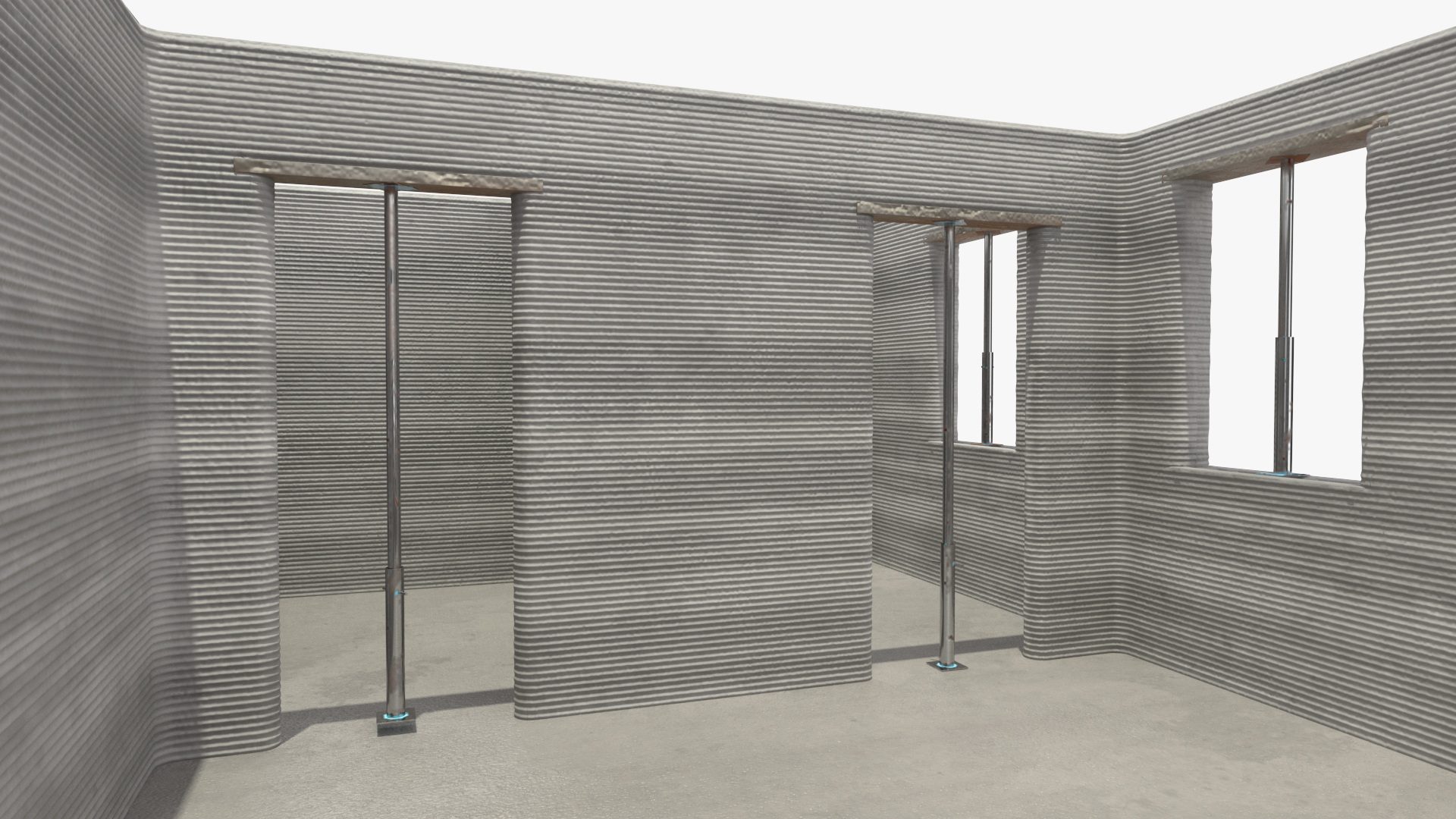 3D model 3D Printed Concrete House Structure