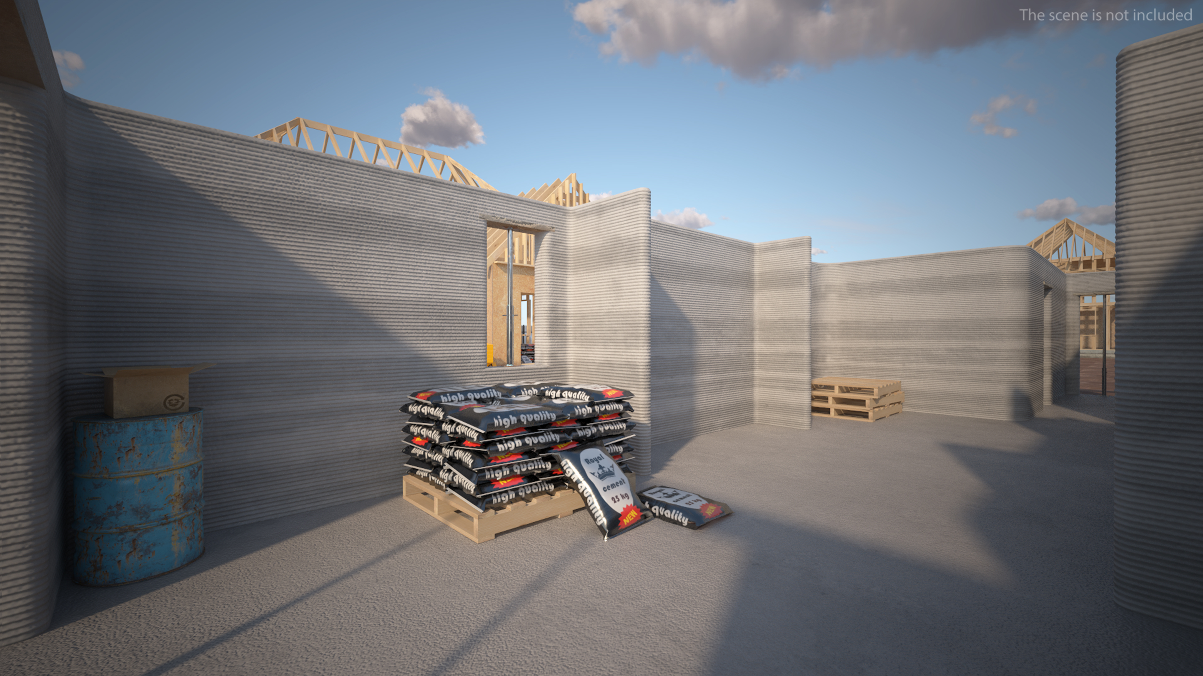 3D model 3D Printed Concrete House Structure