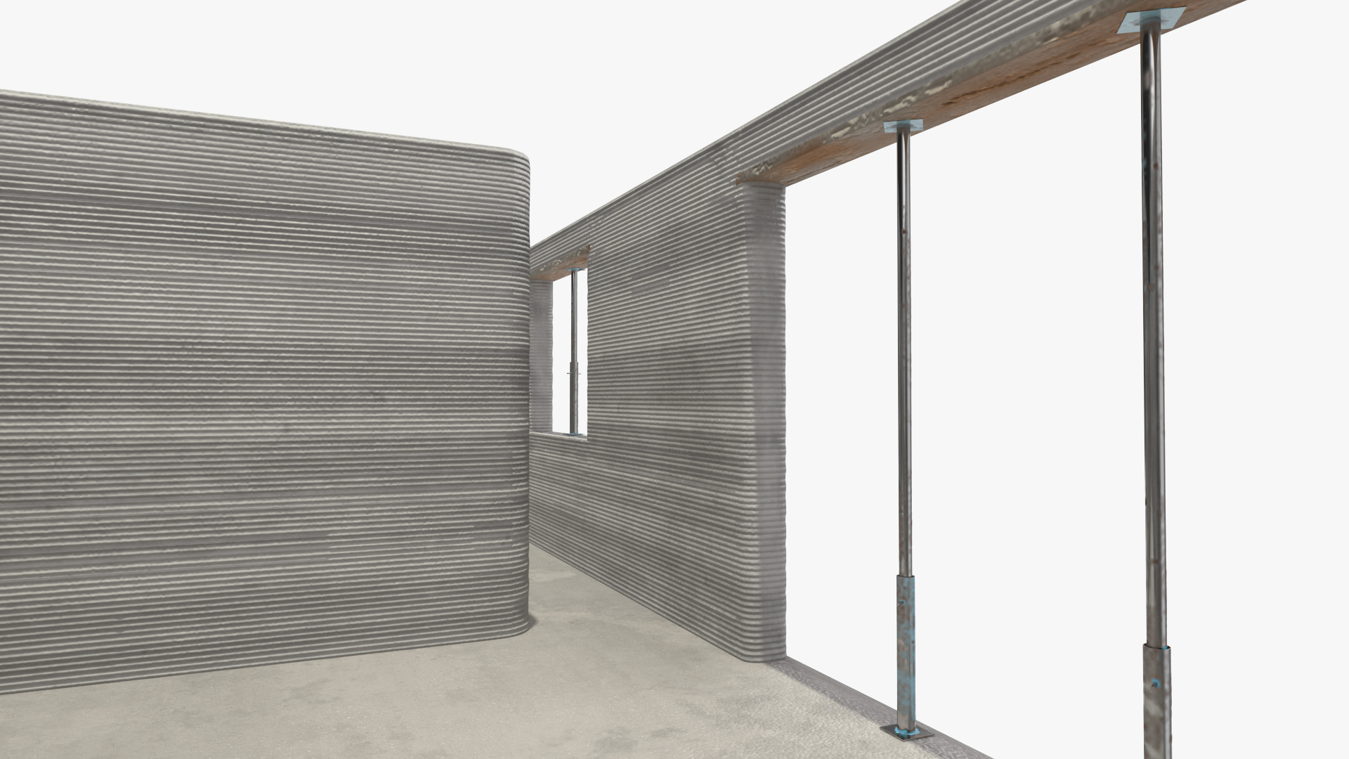 3D model 3D Printed Concrete House Structure