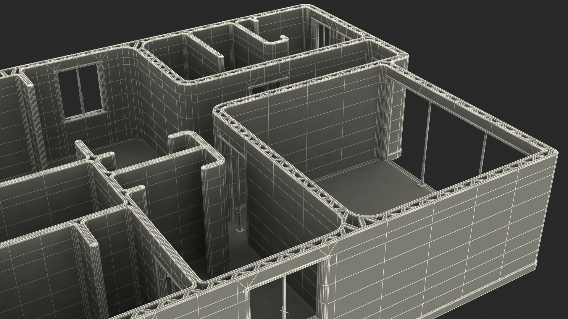 3D model 3D Printed Concrete House Structure