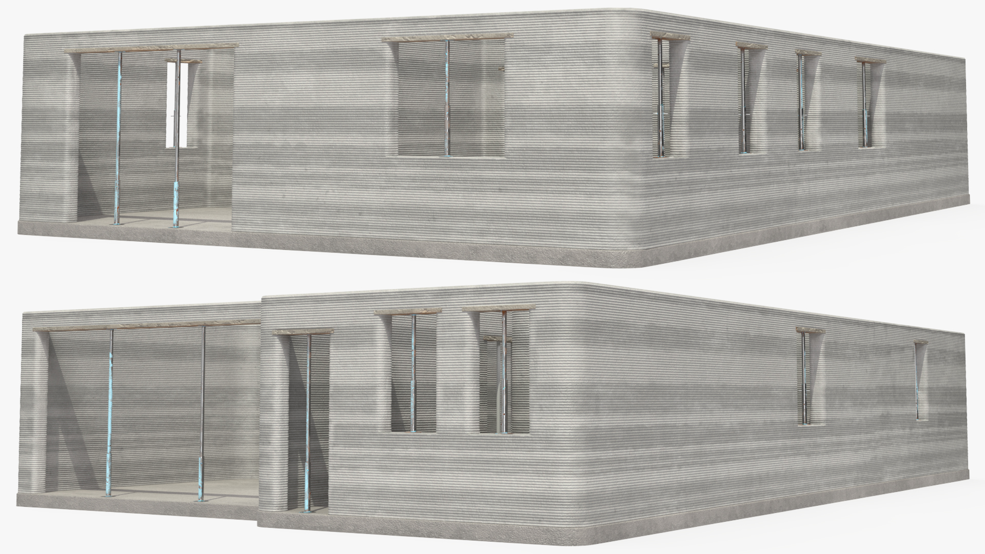 3D model 3D Printed Concrete House Structure