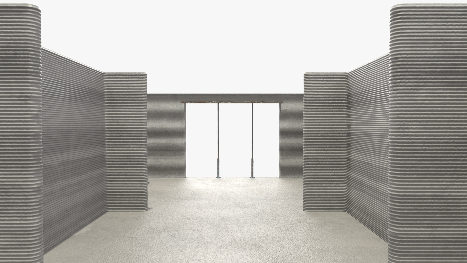 3D model 3D Printed Concrete House Structure