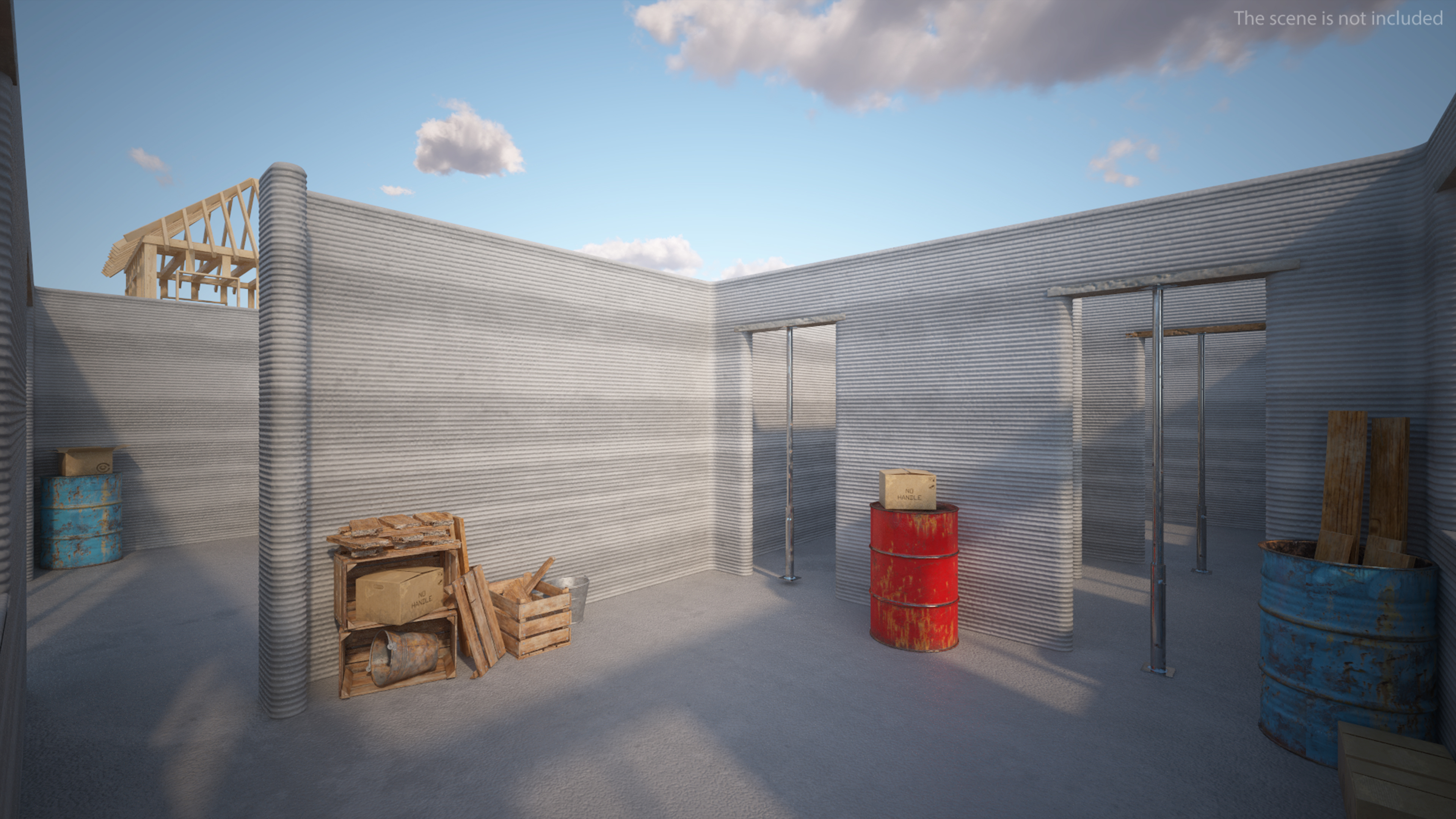 3D model 3D Printed Concrete House Structure