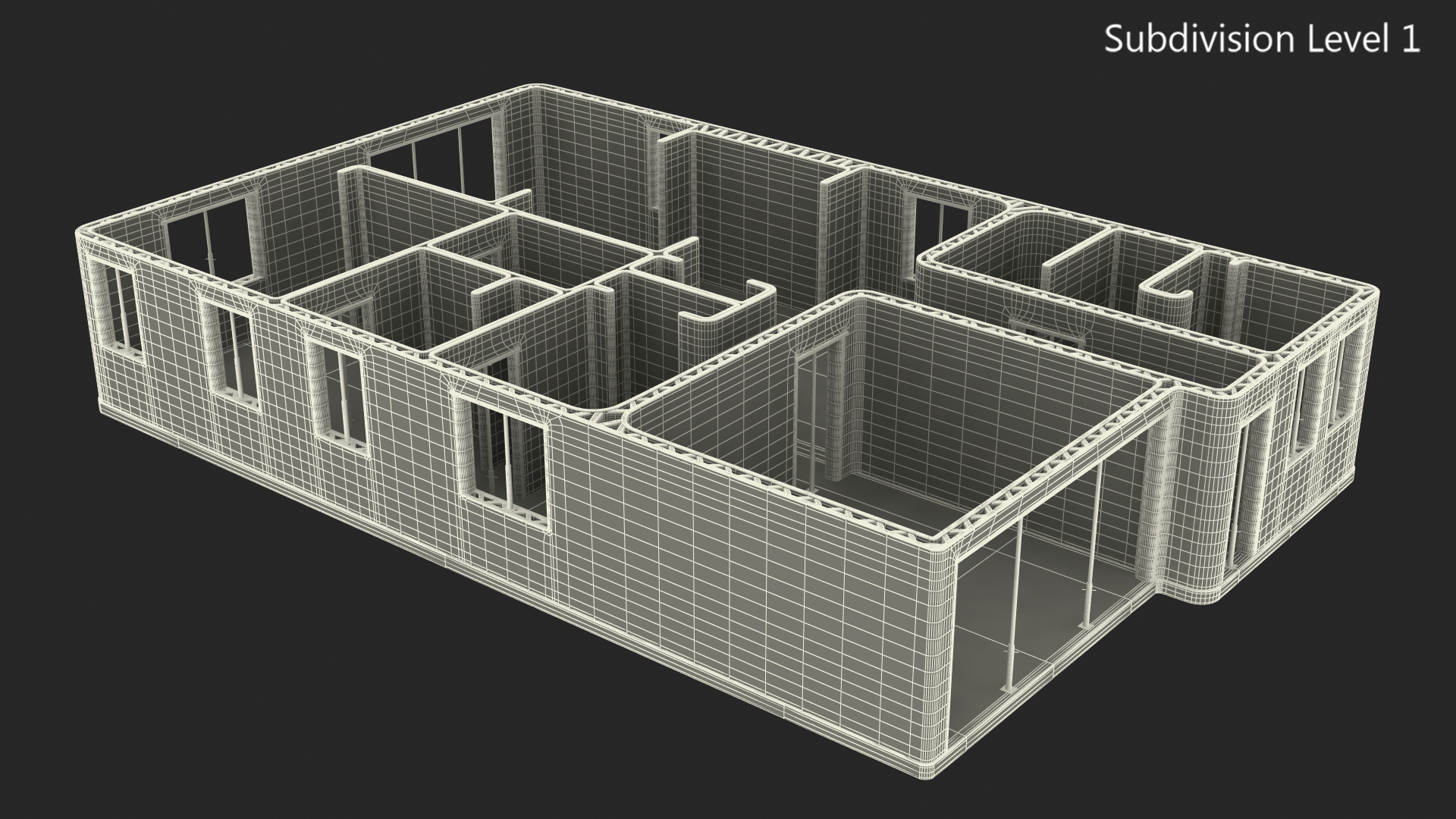 3D model 3D Printed Concrete House Structure