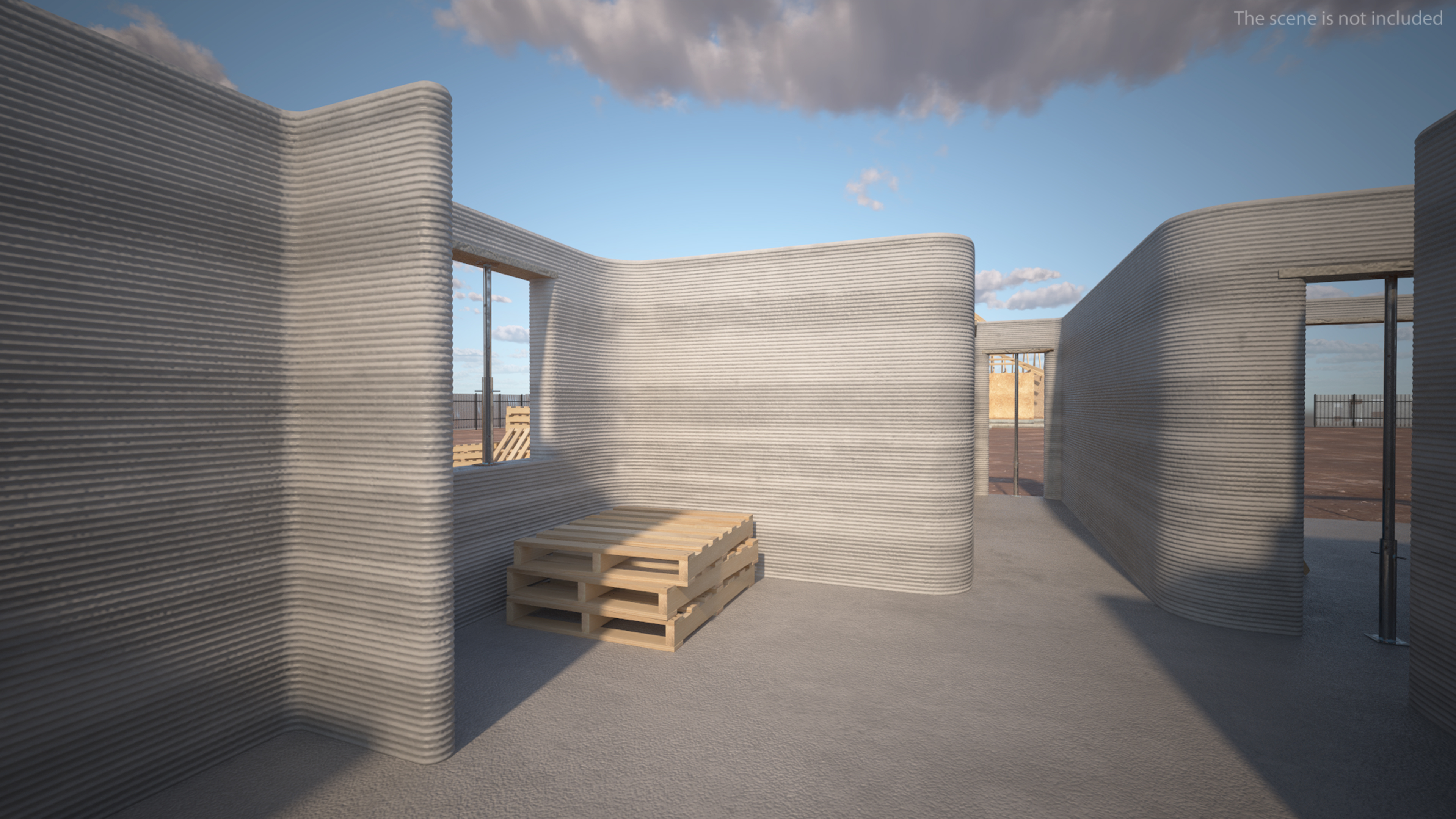 3D model 3D Printed Concrete House Structure