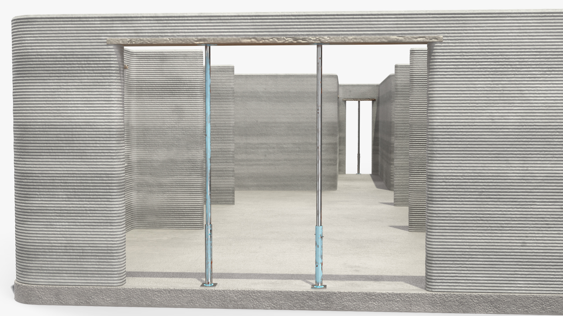 3D model 3D Printed Concrete House Structure