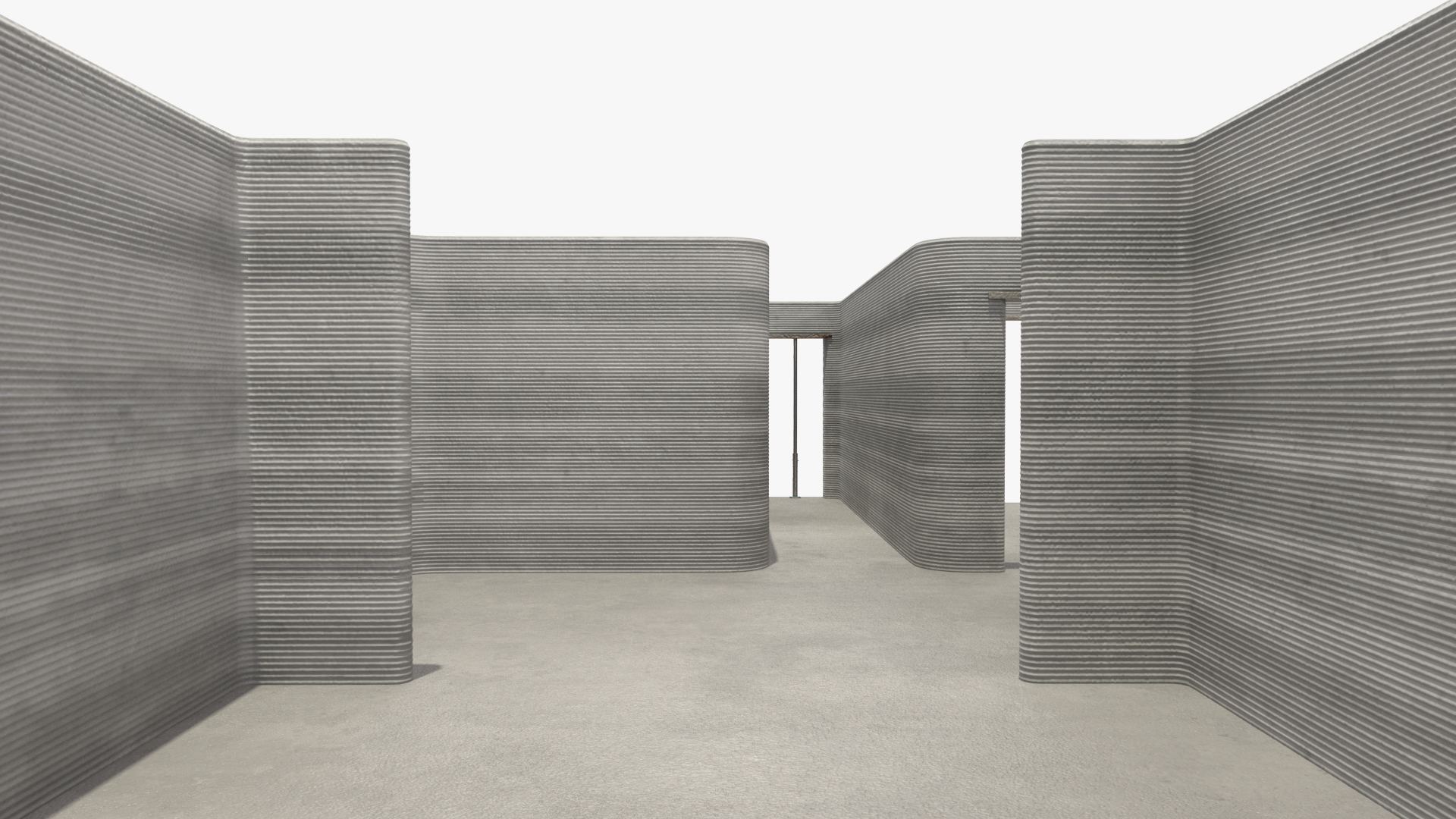 3D model 3D Printed Concrete House Structure