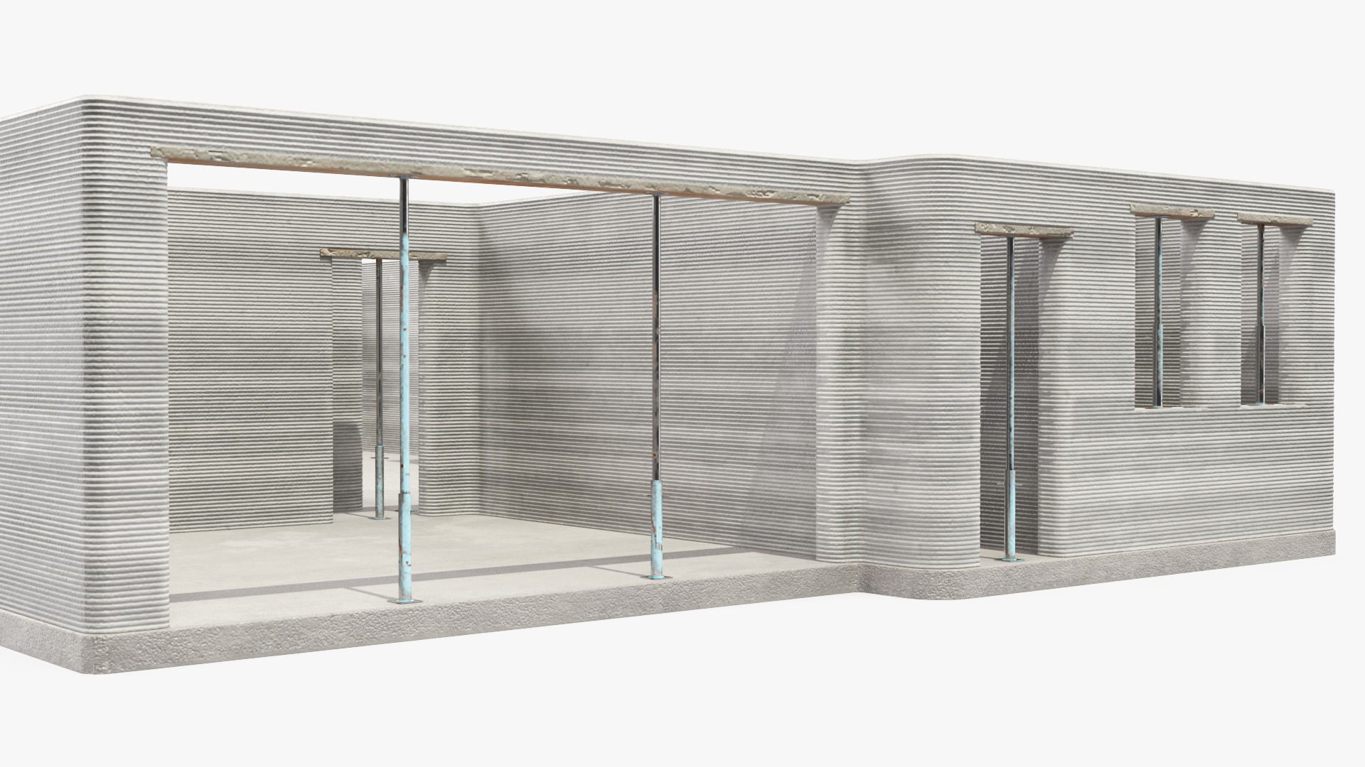 3D model 3D Printed Concrete House Structure